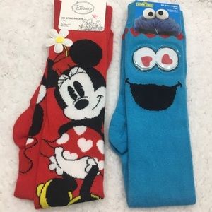Disney Accessories - Long Minnie Mouse 3D Flower Socks DISNEY Disney Accessories - Long Minnie Mouse 3D Flower Socks DISNEY